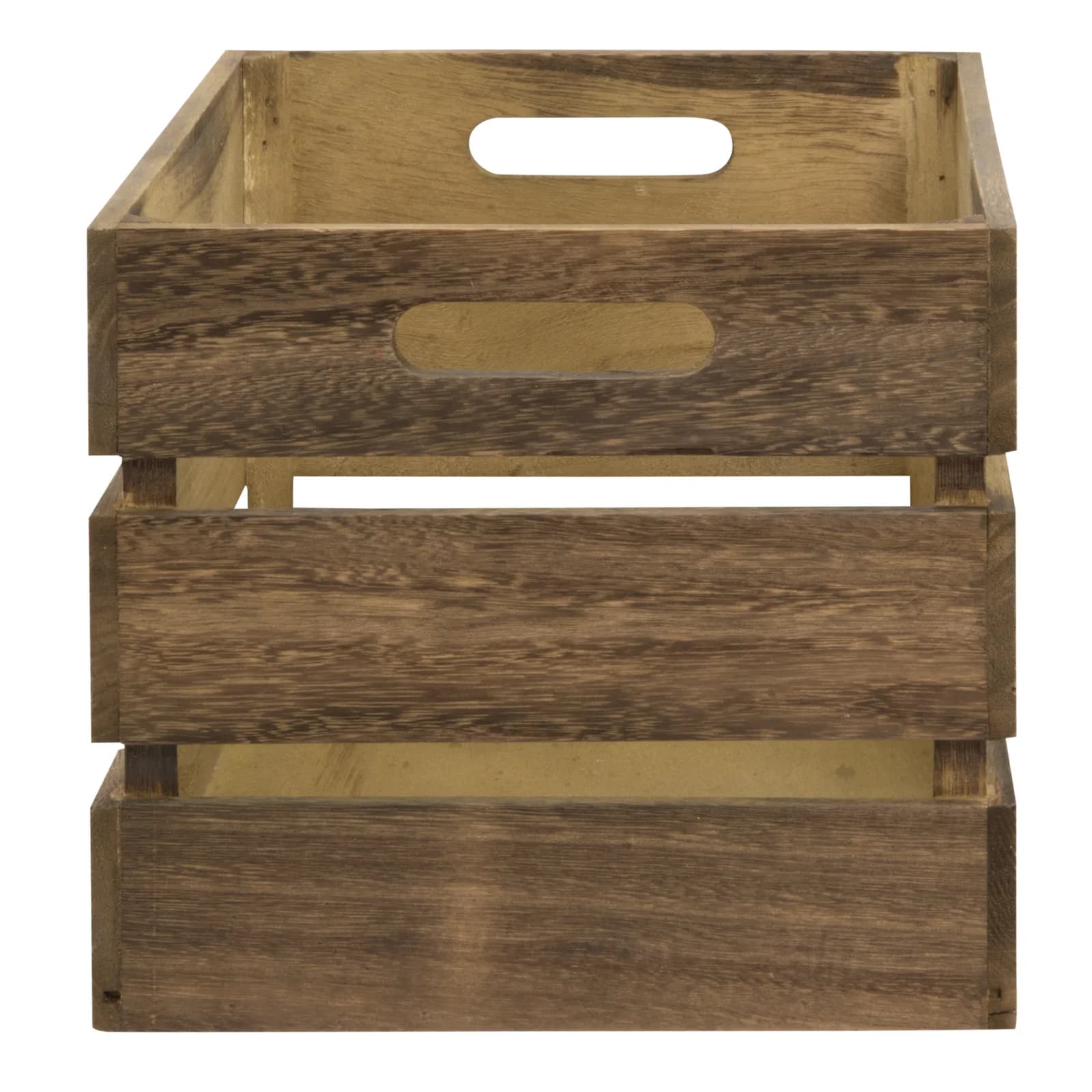 Securit® Vintage Træopbevaringskasse til Reception og Bar – Brun Paulownia