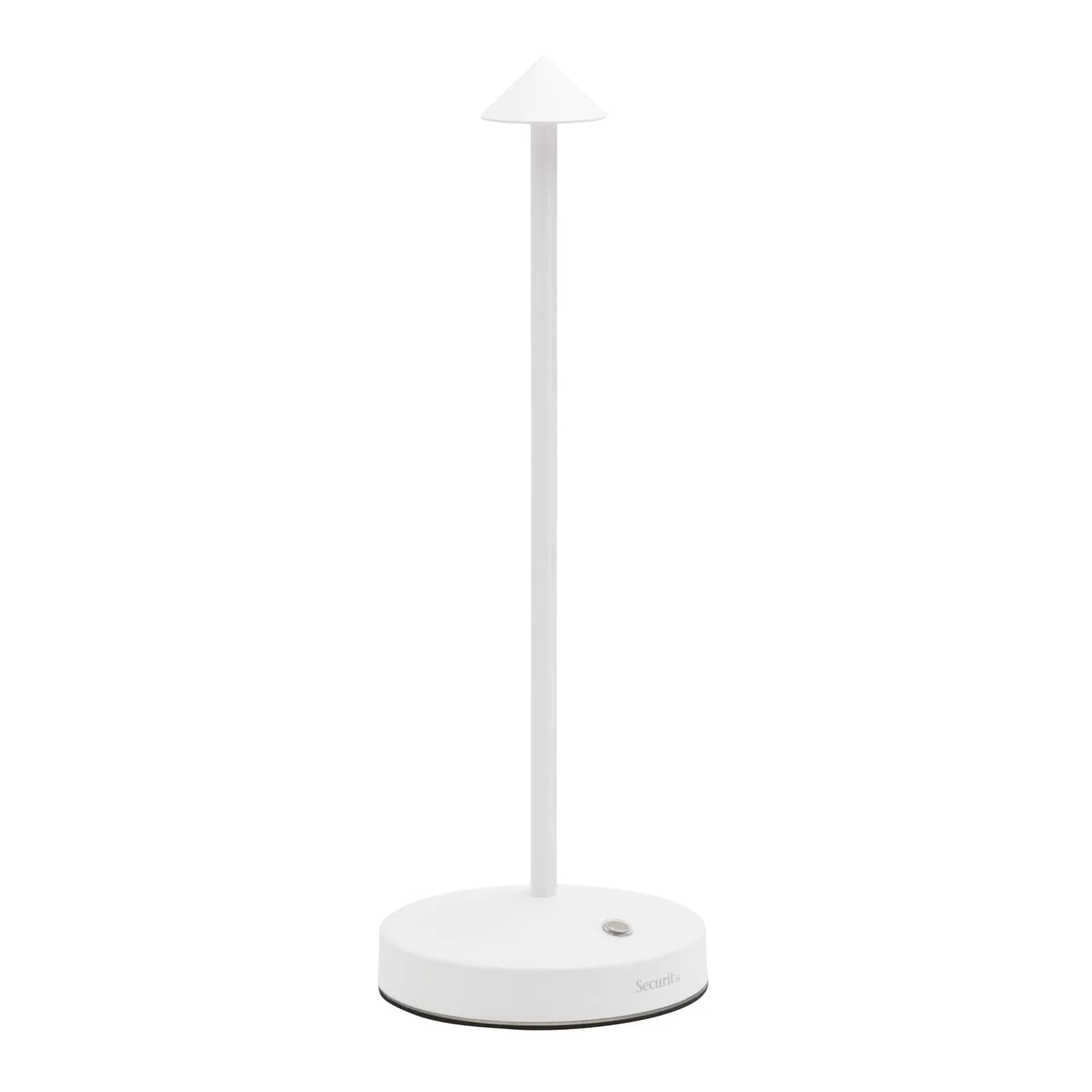 Securit® Lampe de table LED sans fil "Angelina" - Blanc - Intérieur/Extérieur - Câble magnétique inclus